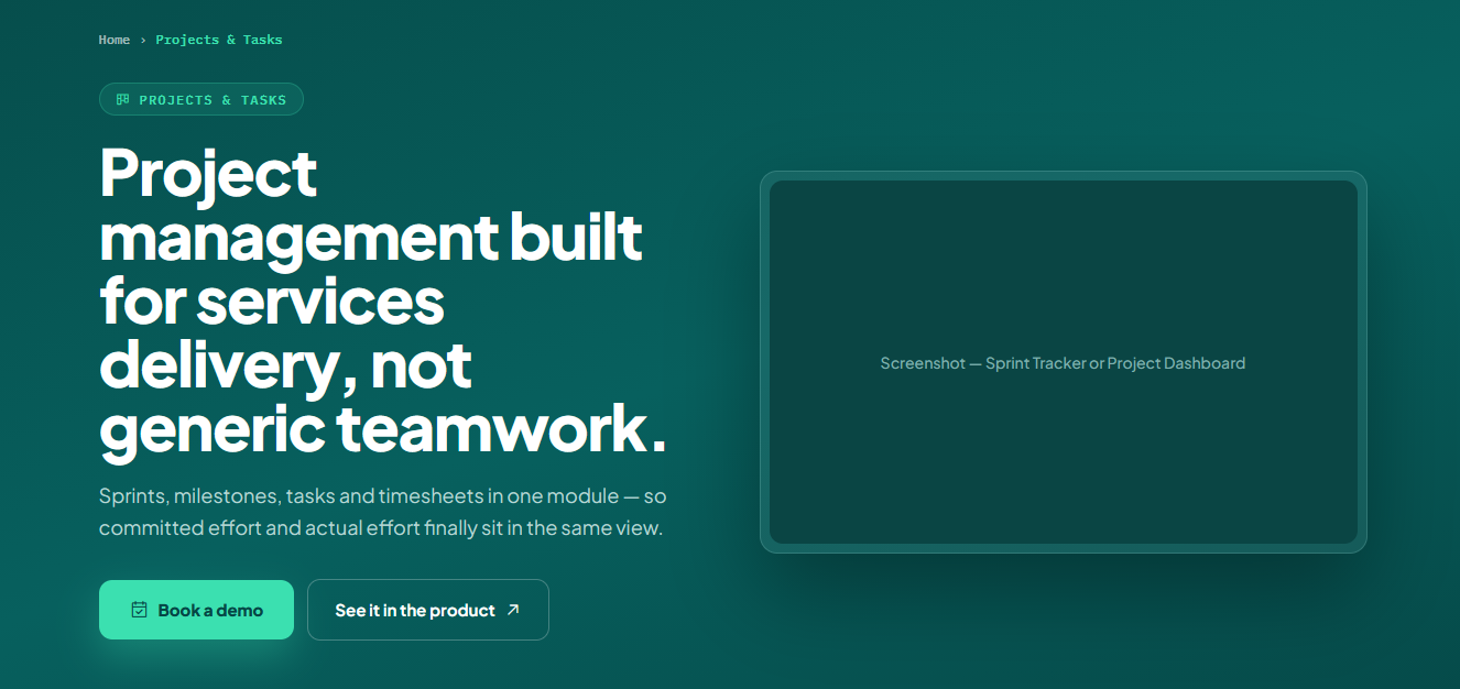 Screenshot — Sprint Tracker or Project Dashboard