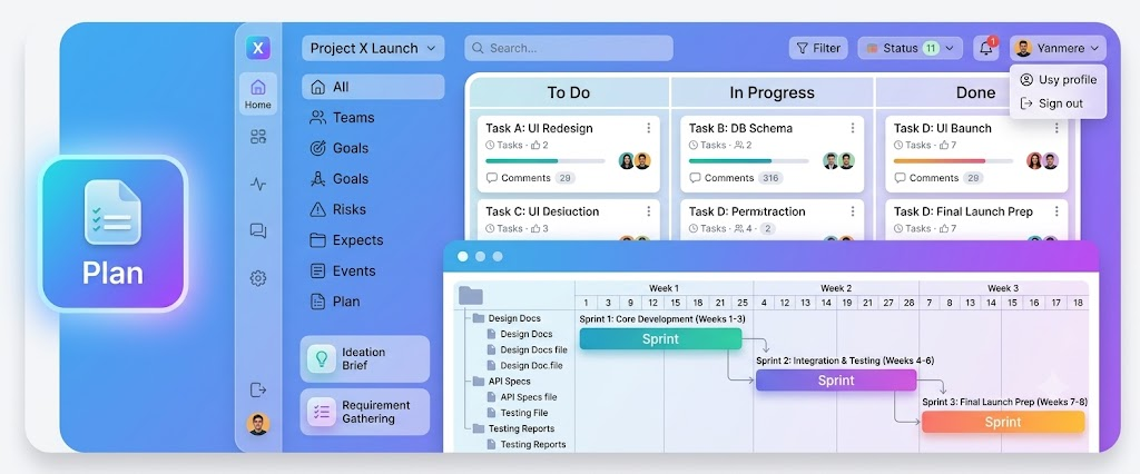 Load a project plan